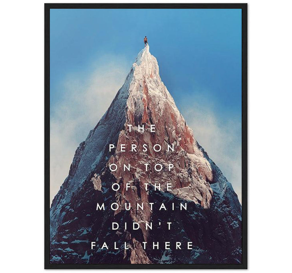 THE PERSON ON TOP OF THE MOUNTAIN