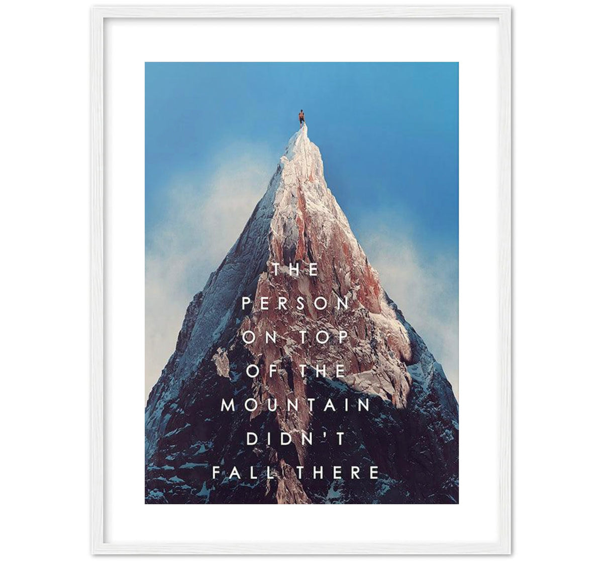 THE PERSON ON TOP OF THE MOUNTAIN