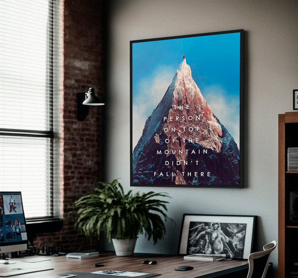 THE PERSON ON TOP OF THE MOUNTAIN